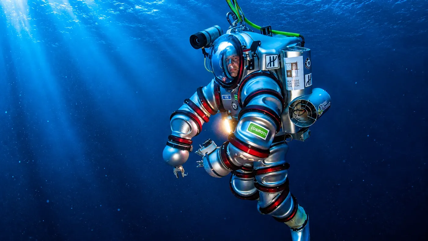 Nuytco atmospheric diving suit underwater